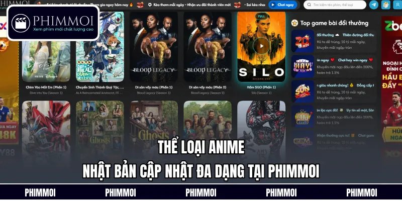 Thể loại anime Nhật Bản cập nhật đa dạng tại Phimmoi