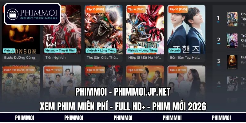 Phimmoi | phimmoi.jp.net | Xem phim miễn phí Full HD+ Phim mới 2026